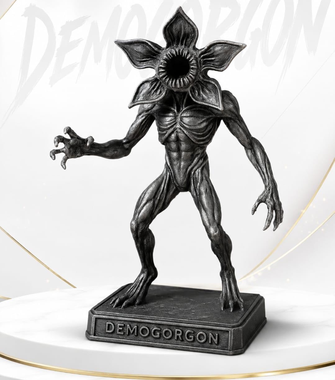 Trend HUB Deals Demogorgon Inspired 3D Printed PLA Figure | Horror Collectible Figurine | Unpainted Grey Display Model Toy Gift| 10 cm/for Car Dashboard, Decoration, Cake, Office Desk & Study Table-image-17