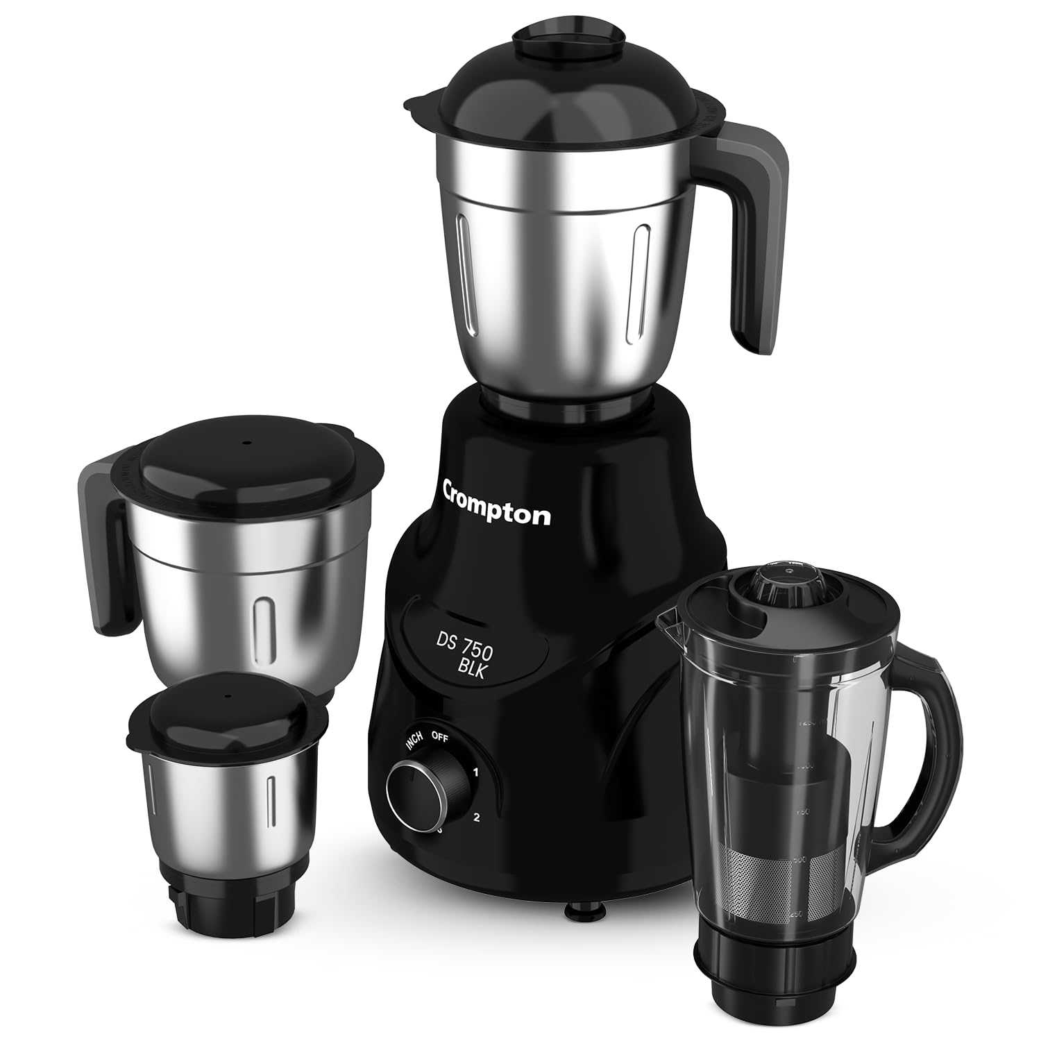 CROMPTON DS 750W Mixer Grinder- 750W Powertron Motor for faster grinding results | Motor Vent-X for durability | 4 Jars (1.5L with FF, 1.5, 1L, 0.4L) 2 Years Warranty on Product & Motor.-image-48