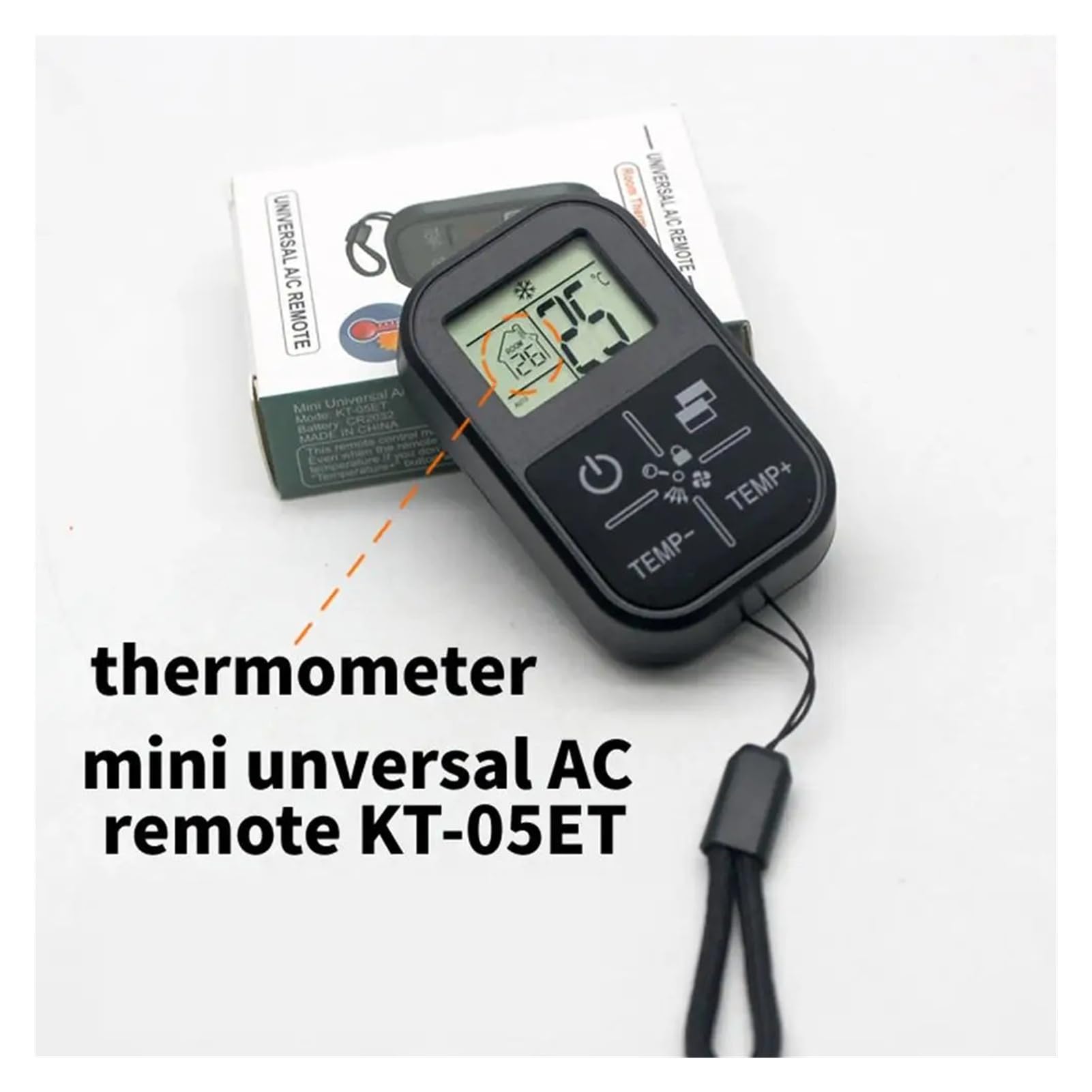 1pc NEW Mini Universal AC Remote Control With Temperature Display CR2032 Battery, Compact Air Conditioner For All Brands(10pcs-regular)