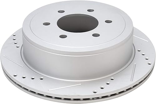 Miniatura 6 de TRQ Juego de pastillas de freno y rotor de rendimiento trasero Kit químico de freno Pastillas de freno Juego de rotores de freno semimetálicos