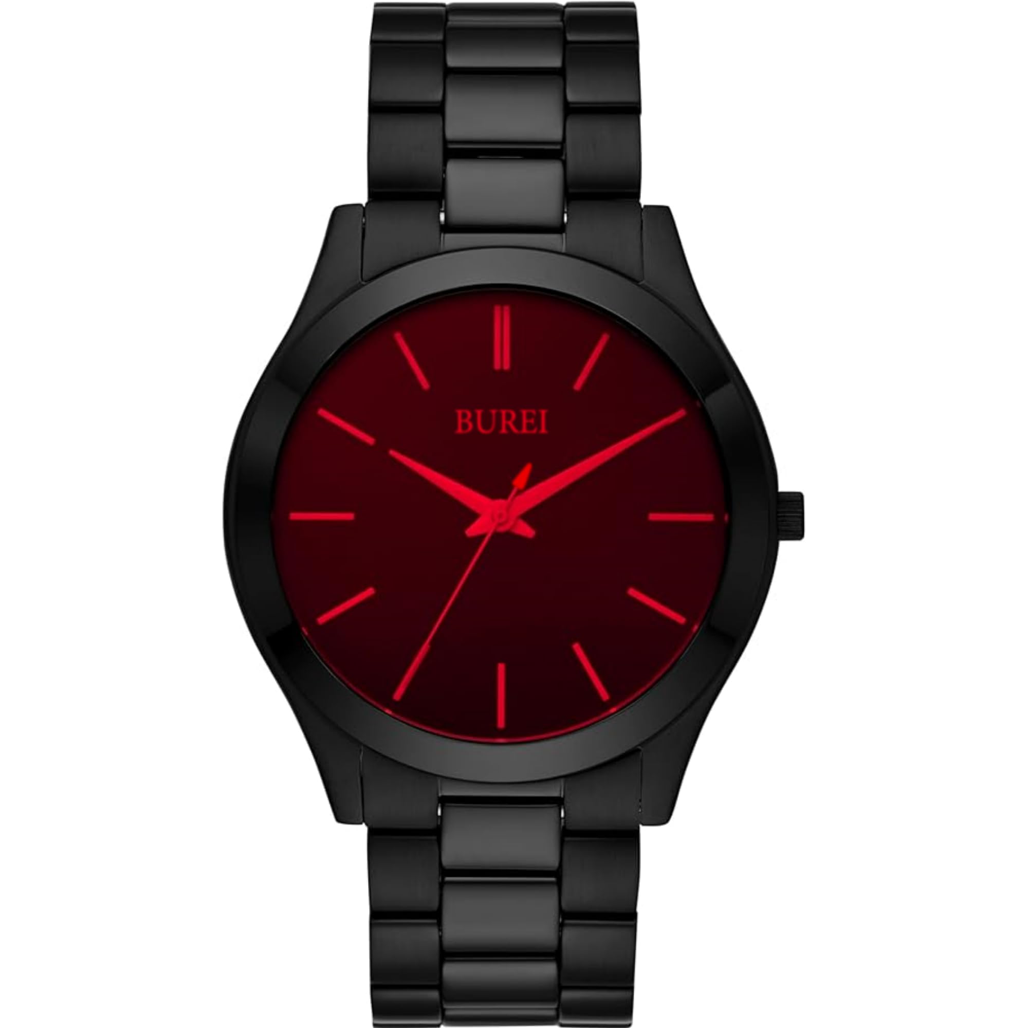 BUREIMen Watches Fashion Analog Stainless Steel Quartz Waterproof Watches,Gift for Men.