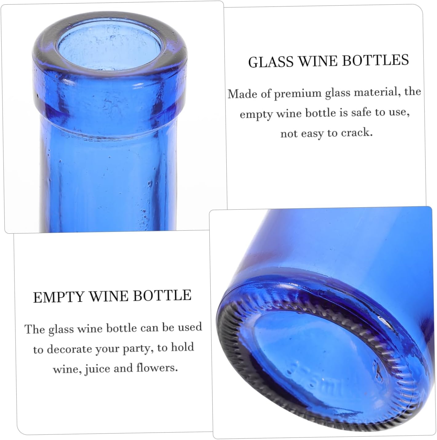 Unomor 2pcs Swing Top Glass Wine Bottles Empty Bottles for Drinks Decorative Home Bar