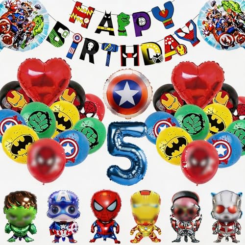33 Pièces Héros Ballon D'Anniversaire, Décoration D'anniversaire Ballons héros, Ballon-Héros Aluminium, Héros Ballons Anniversaire Décorations, Pour Enfant Fête