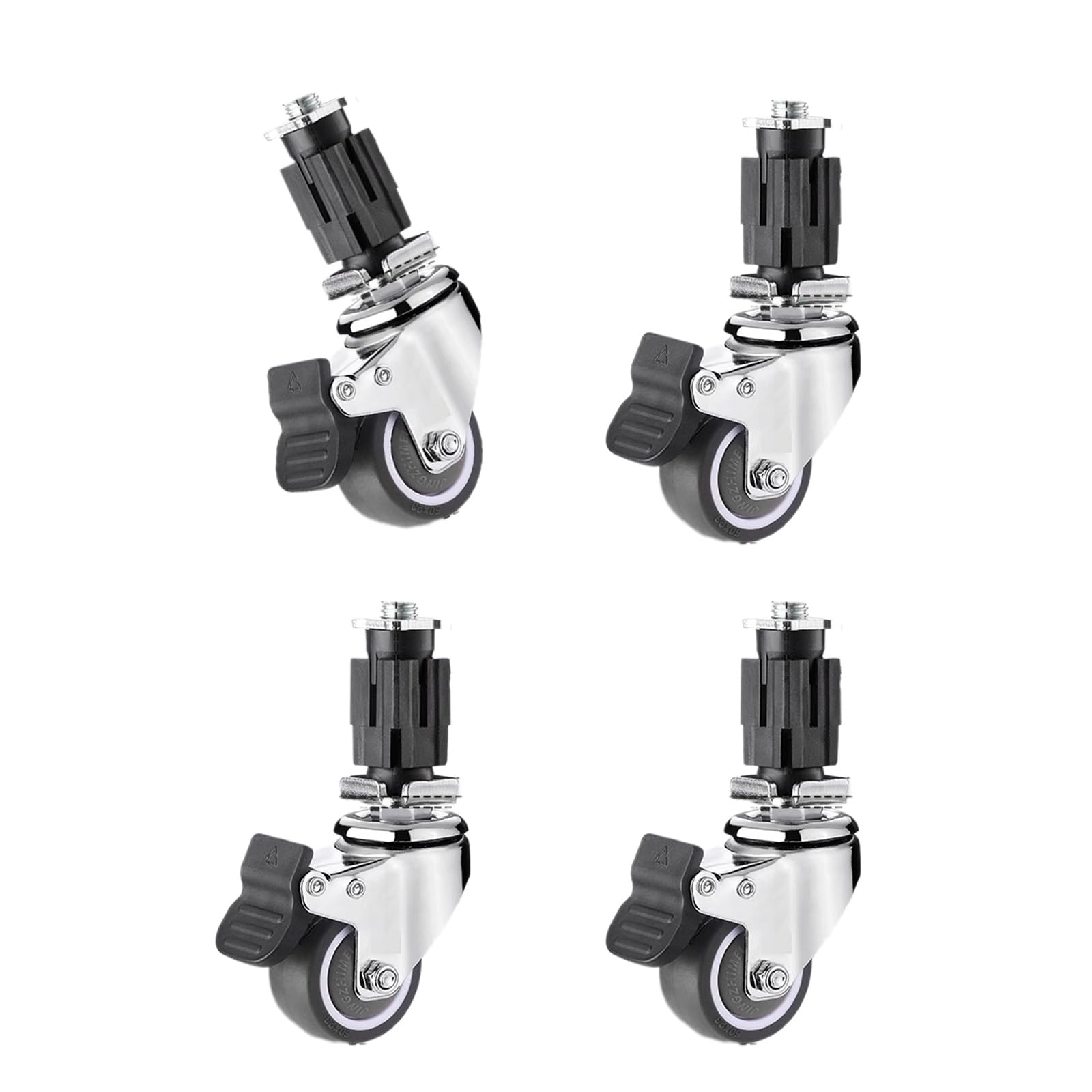 4Pcs Furniture Square Tube Wheel Replacement Swivels Casters Swivels Rollers Chair Caster Square Tube