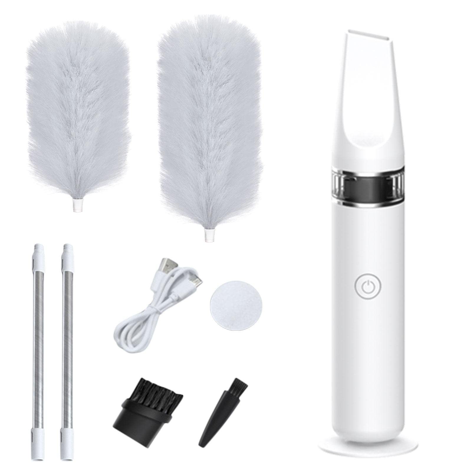 Spolverino Elettrico Con 3 Piumini Pulizia Perfetta Cattura Polvere Rotante Per Casa Spazzola - Foto 13