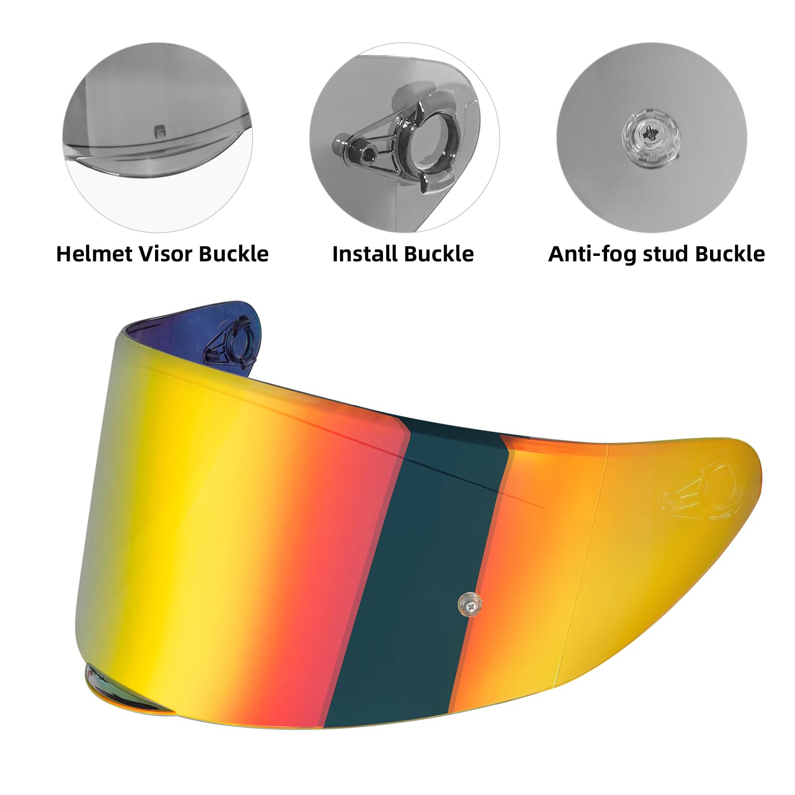 VCOROS Helmvisier für WS-609 ECE Motorradhelm Visier