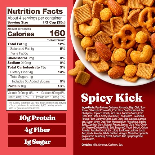 Image of Catalina Crunch Protein Snack Mix, Spicy Kick, 5.25 oz Bag (Pack of 3)