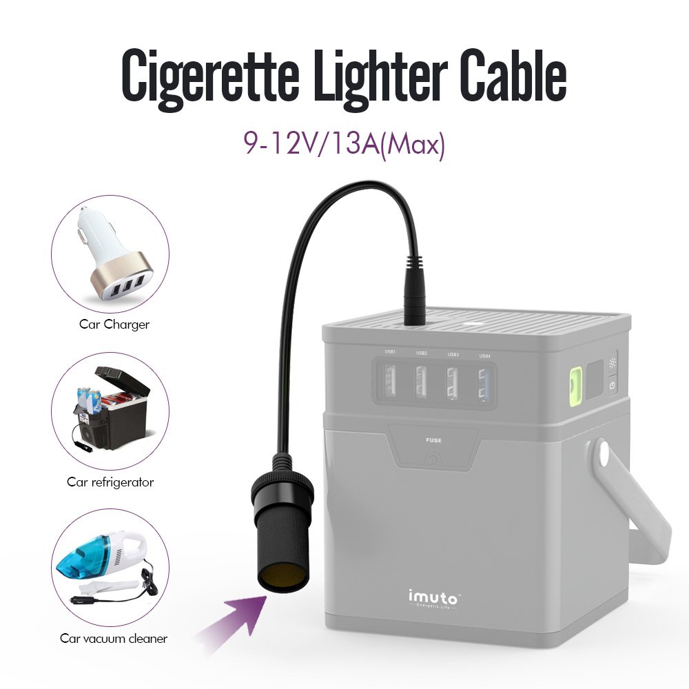 imuto 100W Power Inverter DC 12V to 110V AC Inverter Compact and Powerful with Cigarette Lighter