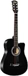 38'' Full Size Adult 6 Strings Cutaway Folk Acoustic Guitar for Students Beginners (Blue)