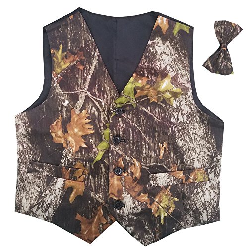 Camouflage Vests with Tie for Wedding Groom Wear camo Prom Vest for Man and boy