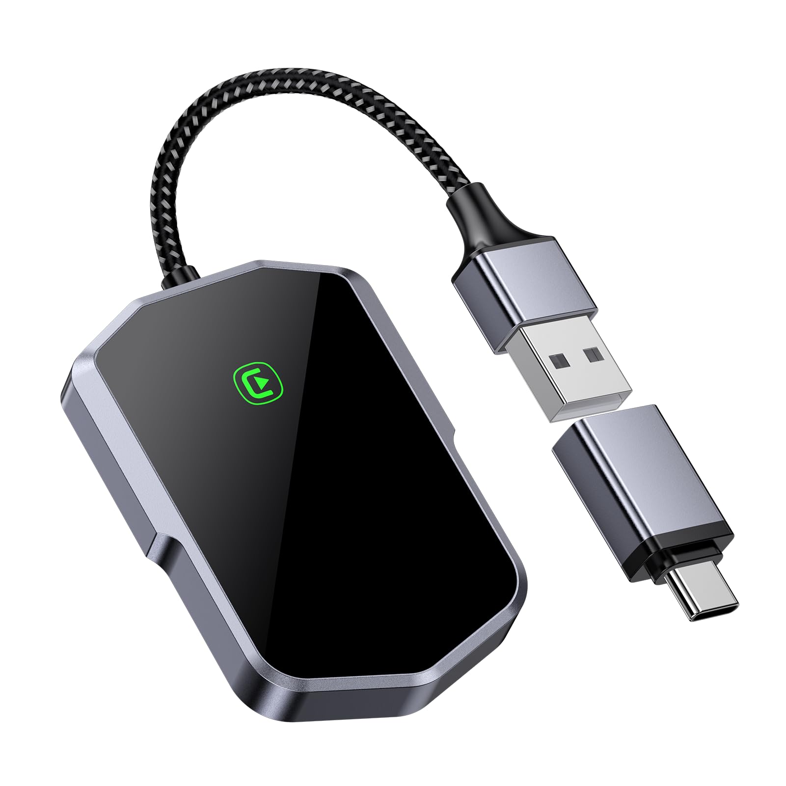 Carplay Adapter for iPhone, Converts Wired to Wireless Car Play Adapter Plug and Play CarPlay Wireless Control Suitable for Cars from 2017 and Apple iPhone iOS 10+ (A)