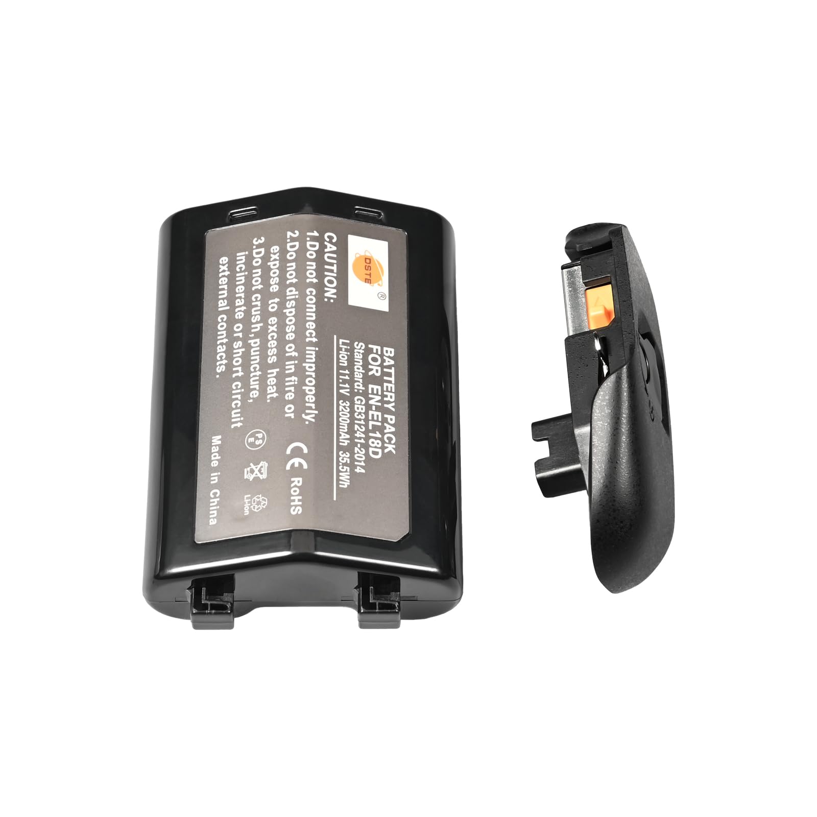 DSTE Ricambio compatibile per batteria EN-EL18 EN-EL18b con fotocamera originale (3200 mAh) D4 D4S D800 D800