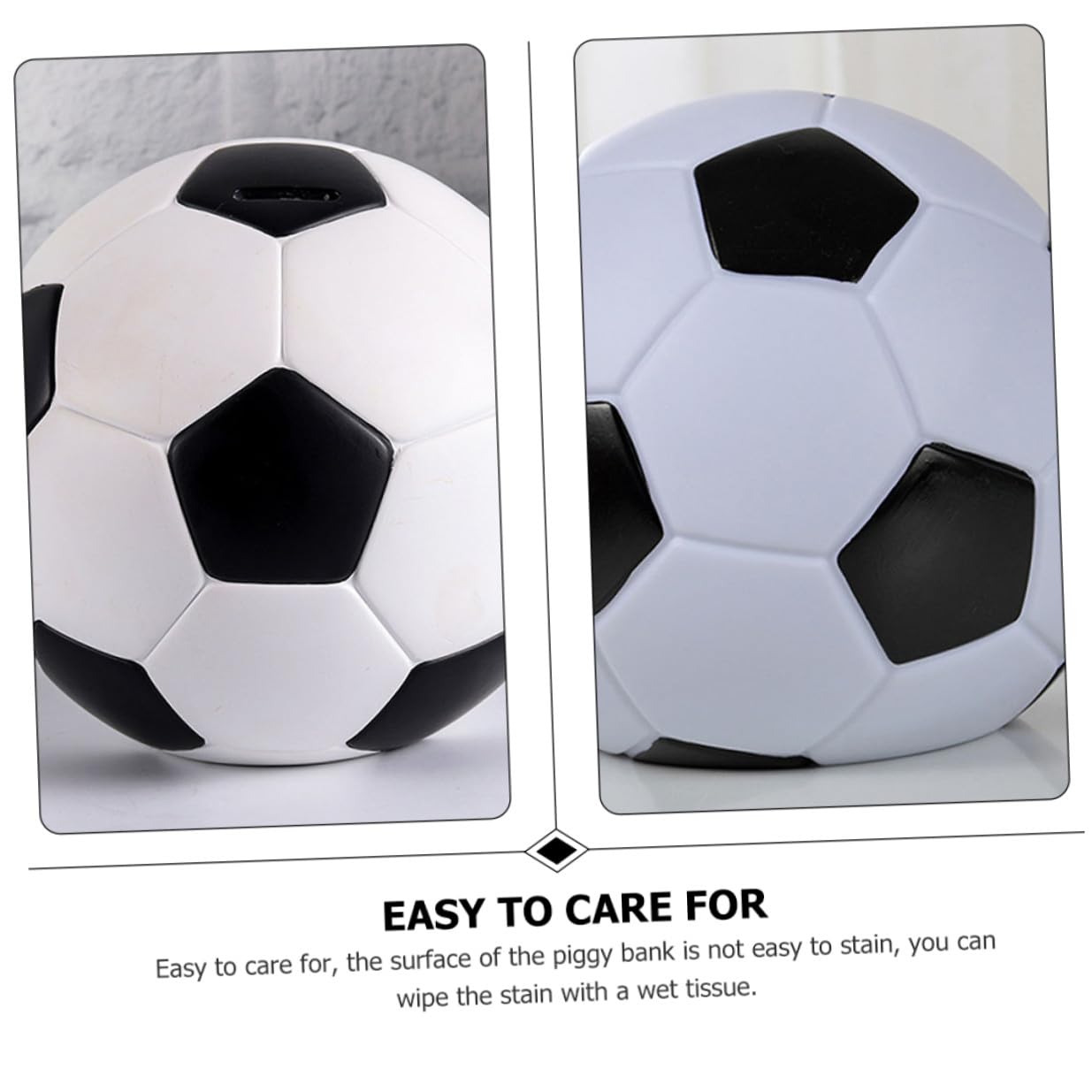 Salvadanaio a Forma di Pallone, Decorativo, 2 Pezzi in Vinile
