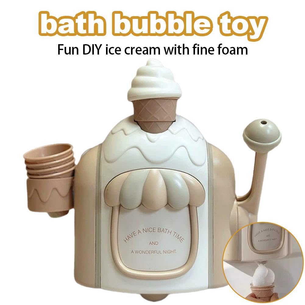 Bath Ice Cream Foam Maker,Ice Cream Bath Tub Bubble Maker,Funny BathIceCream Foam Machine Bathing Toys with Powerful Suction,for Kids Ages 4+ Shower Home Pool Indoor Playtime — view 3