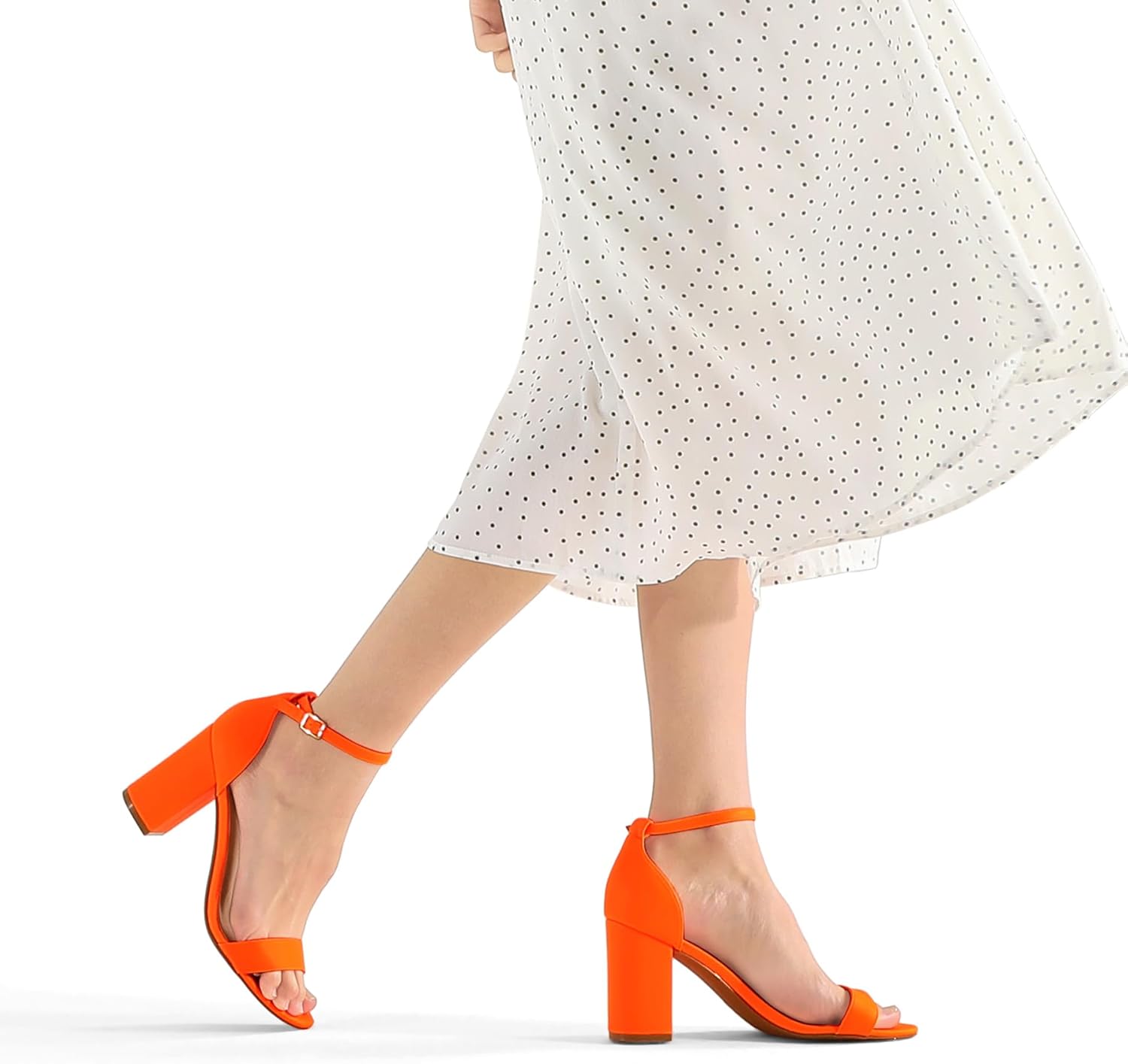 COASIS Women's Chunky Block Heels Open Toe Ankle Strap 3.5 Inch Heeled Sandals - Image 5