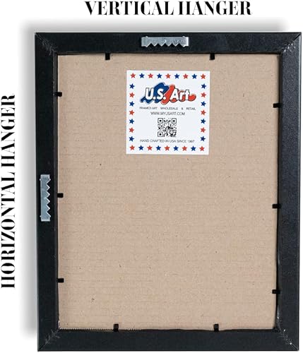 Miniatura 4 de US Art Marcos de 24 x 33 pulgadas, estilo tradicional, roble natural, madera de álamo macizo, decoración de pared, marco de fotos para póster