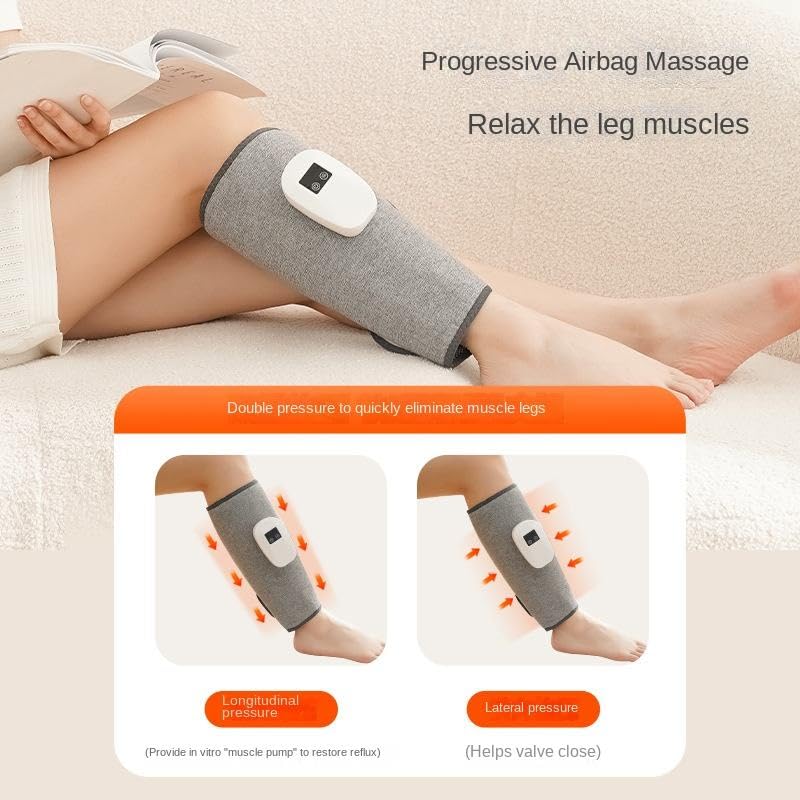 Image of JINPRIAir Compression Leg Massager with Heat - Cordless Calf for Circulation & Pain Relief Foot Therapy Machine Relaxing Men Women Shiatsu Kneading Massage (1)