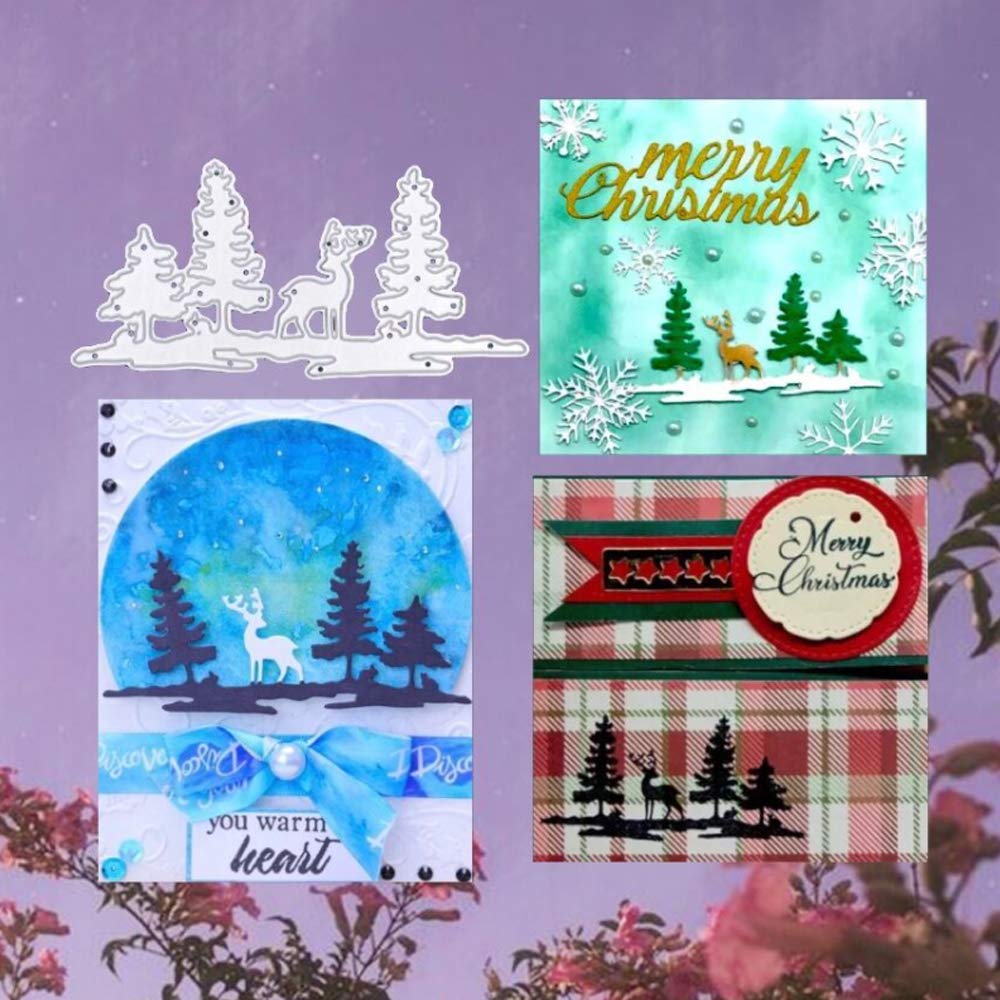 3 Fustelle Natalizie In Metallo Per Scrapbooking - Stencil Per Biglietti Auguri E Inviti Fai Da Te