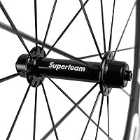 Vista 8 de Superteam - Juego de ruedas de 1.969 in, 700 C, 0.906 in de ancho, para ciclismo y carreras, de carbono