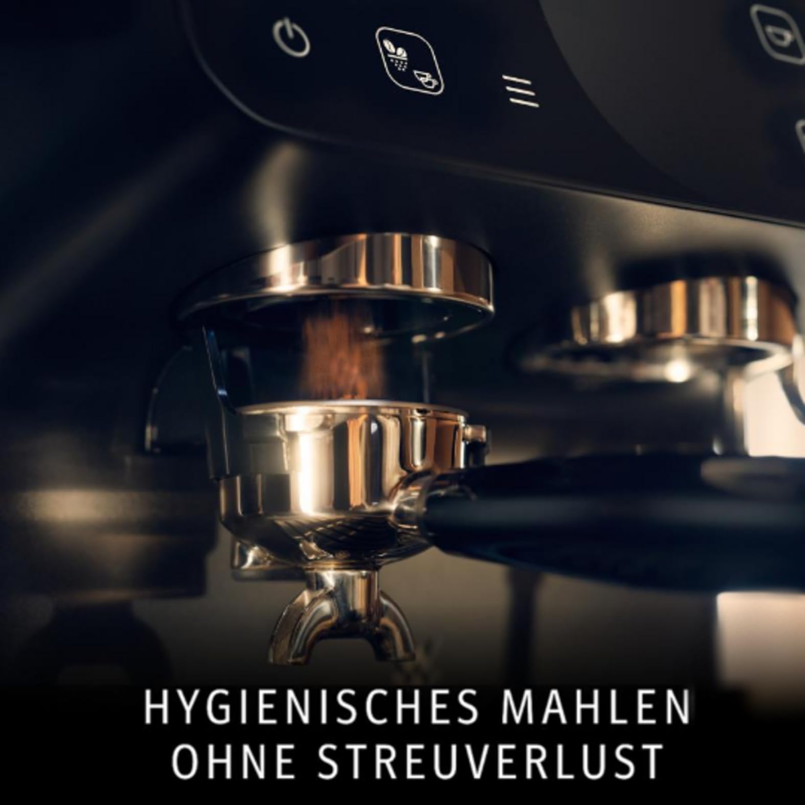WMF Espresso Pro Siebträgermaschine, halbautomatische Espressomaschine mit Mahlwerk, 15 bar Druck, integrierte Waage, Doppel-Thermoblock Technologie, schnelles Erhitzen, Steingrau