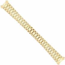 Ewatchparts 17mm MIDSIZE YELLOW GOLD PRESIDENT WATCH BAND BRACELET COMPATIBLE WITH ROLEX 68158, 68248, 68278, 78158, 78278