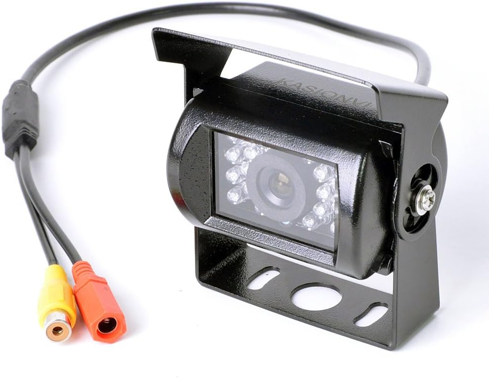 KASIONVI Rear View Backup Camera for Car Truck Lorry Pickup Bus Vehicle Caravans- Waterproof, Night Vision DC 9V - 35V Wide Voltage (18LED)