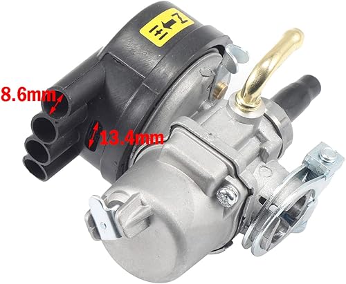 Miniatura 4 de JRL Carburador de 49 cc, 60 cc, 66 cc, 80 cc, motor de 2 tiempos, bicicleta motorizada para bicicleta Carb … (plata)