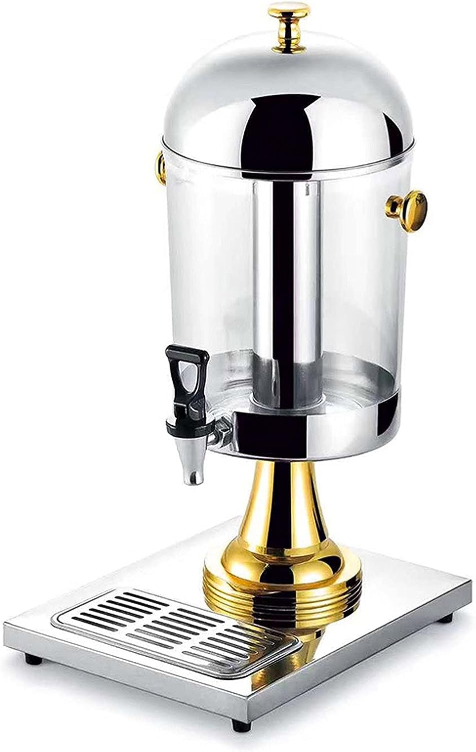 JYBNBBE Commercial Cold Drink Machine, Convenience Juice Drinks Dispenser, Juice Container, 8/16/24L Drink Dispenser, for Parties Weddings Buffet Catering (Gold 8L)