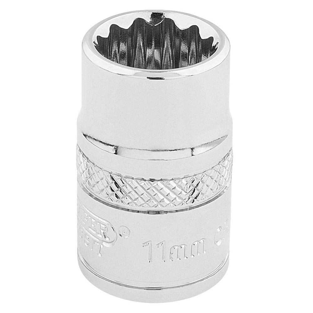 Draper 32771 Draper HI-TORQ®12 Point Socket, 3/8"" Sq. Dr. 11mm