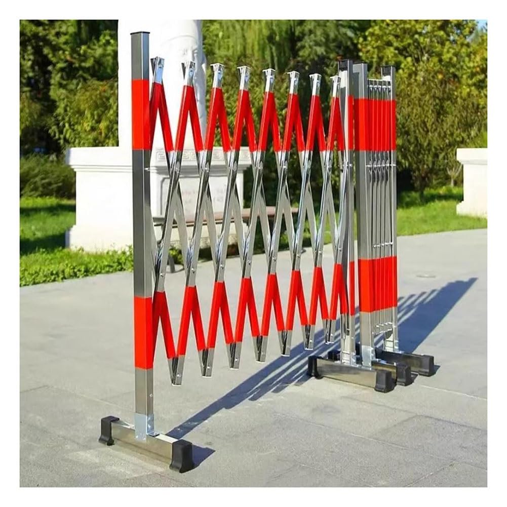le Traffic Bers - Vallas de Seguridad industriales retráctiles, Puertas Plegables de Acero Inoxidable Tipo Tijera, de Cierre rápido, Ideales para Obras de construcción y Eventos.