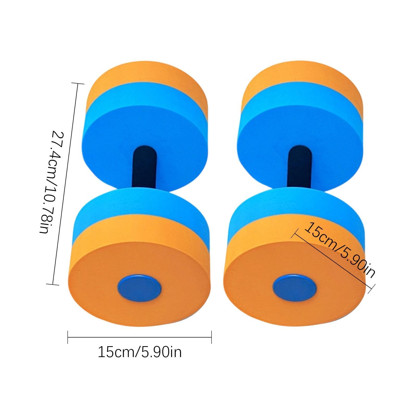 Set Di 2 Manubri Acquagym Piscina, Pesis Acqua Fitness EVA Ad Alta Densità, Bilanciere Acqua Per Esercizi Aerobici, Attrezzature Sportive Waters Per Bambini Adulti Uomini Donne