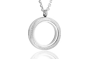25mm/30mm Floating Charm Locket Necklace: Capture Your Memories Close to Heart