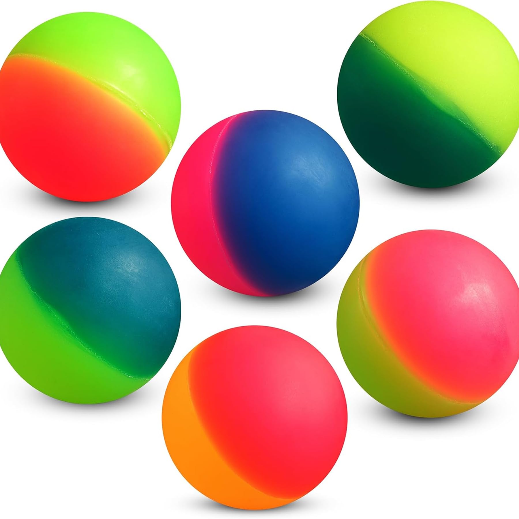Bedwina Jumbo Super Bouncy Balls - (opakowanie 12) 6 cm kulki dla dzieci w jaskrawych różnych kolorach na przyjęcie urodzinowe i nagrody karnawałowe zbiorcze