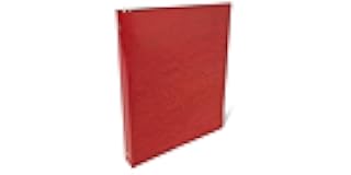 Ruby Paulina 8.5x11 Inch Portrait Binder, 3-Ring Lanai Pressboard Document Organizer with 1-Inch Round Ring. Vertical Letter-Size Storage, Portfolio Art Binder, or Office Filing Folder