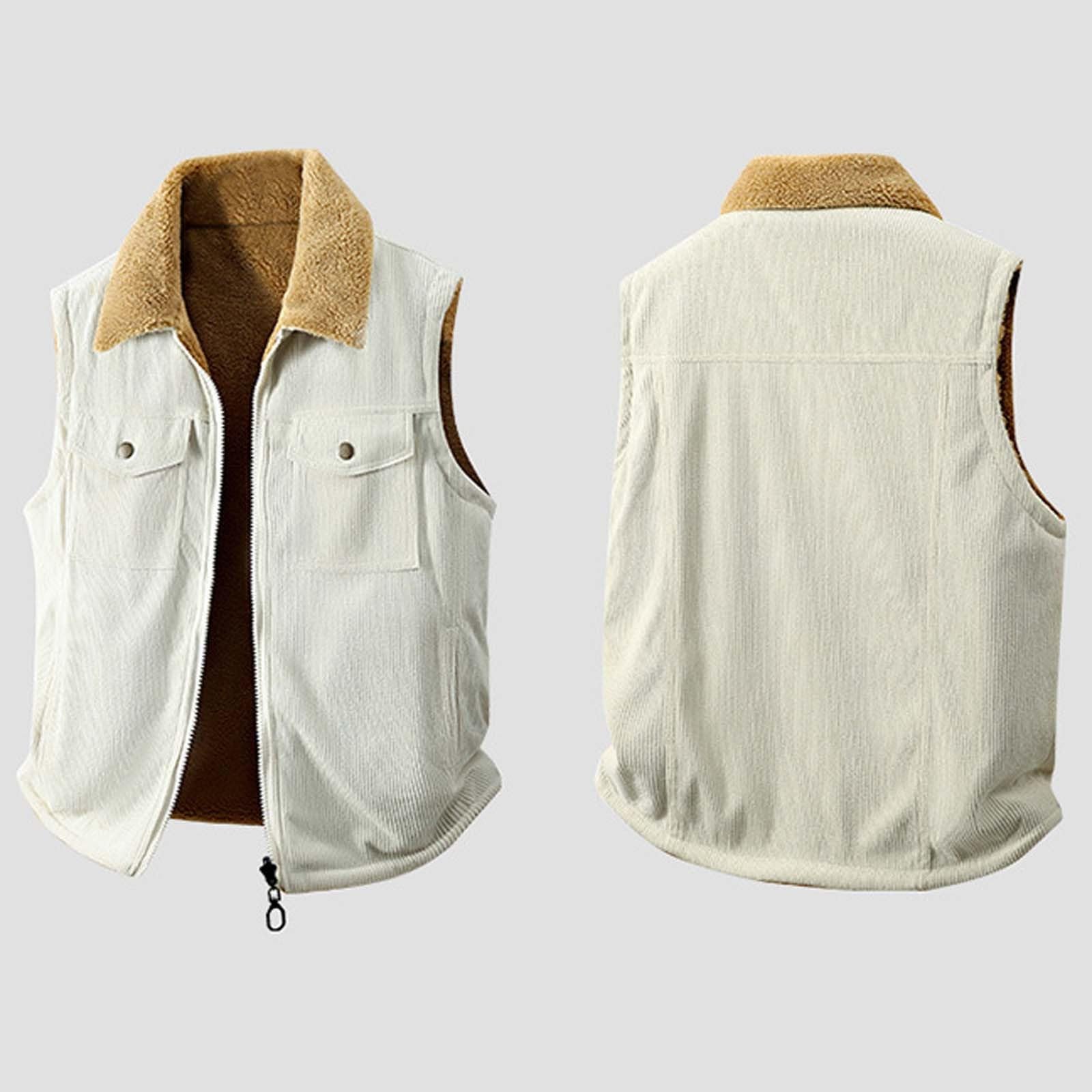 Genérico Chaleco Plumas Ligero Hombre,Chalecos Acolchados Invierno Plumon Guateado chaqueta térmica para correr acolchado con bolsillos Aislado Deportivo Gilet Exteriores Talla Grande