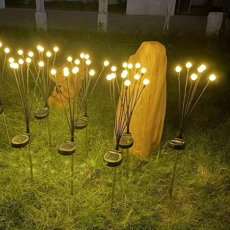10 LED Waterproof Solar Firefly Lights: Flexible Outdoor Garden Decor for Patio, Yard & Festive Events-image-35