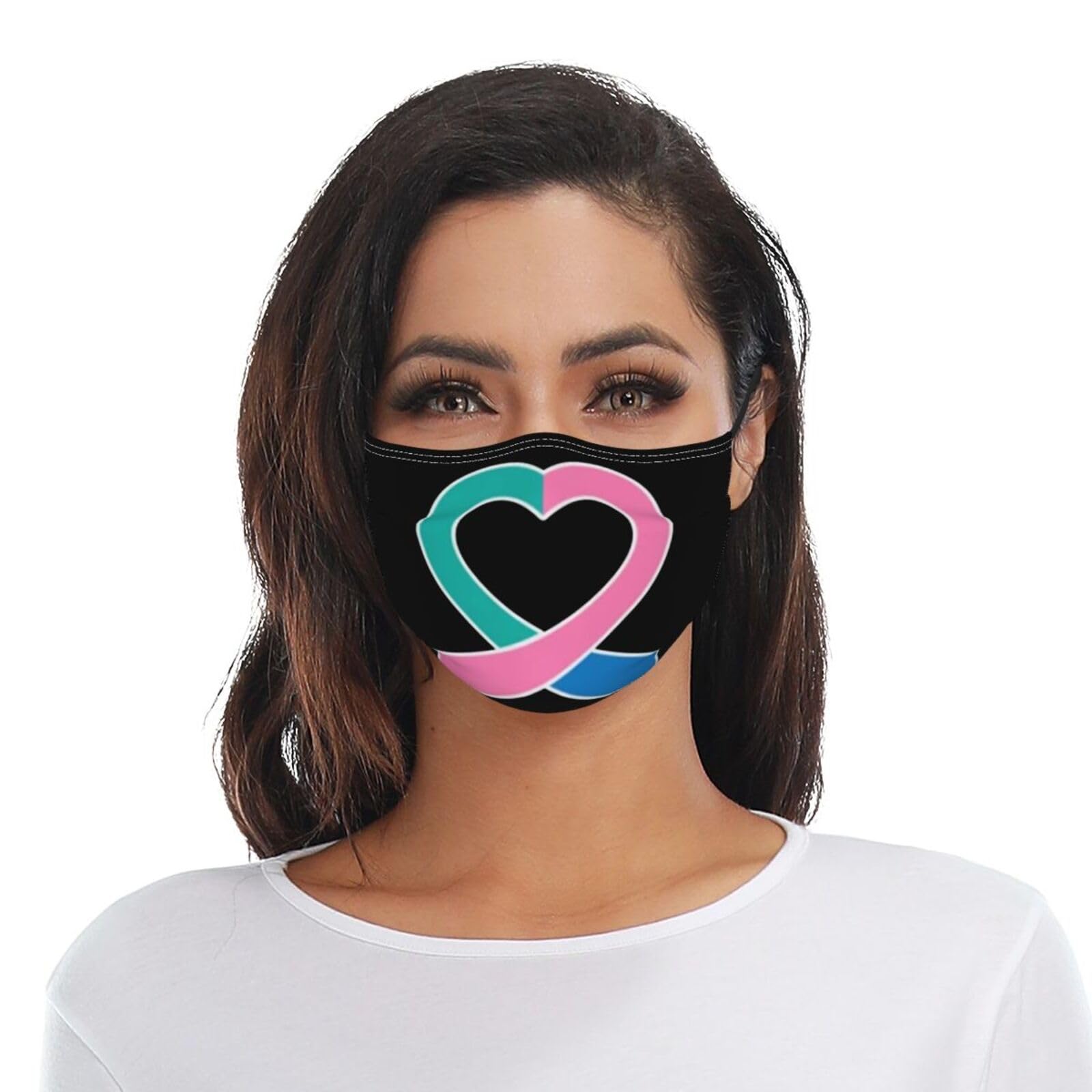 Thyroid Cancer Awareness Ribbon Adult Dust Mask Adjustable Dust Face with 2 Filter58
