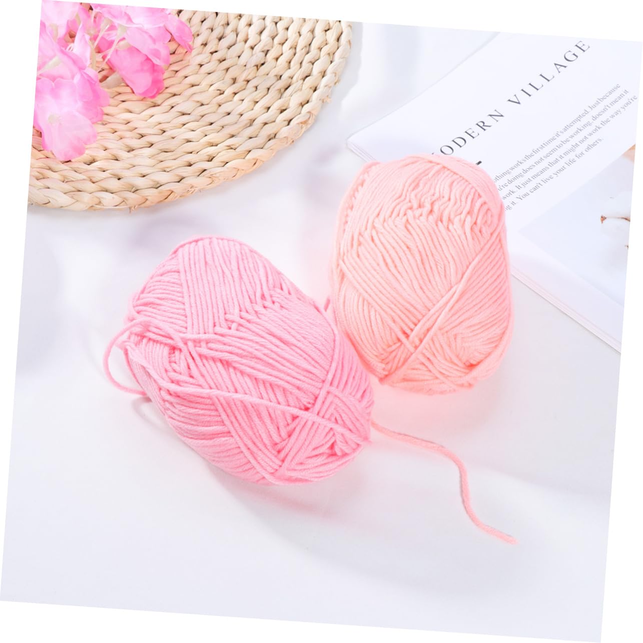 Artibetter Filato Di Cotone Al Latte 12 Pezzi Per Uncinetto e Maglieria, Filato Caldo e Morbido Per Cappelli e Sciarpe, Set Filo Cotone Per Lavori a Mano e Fai Da Te, Lavabile in Lavatrice