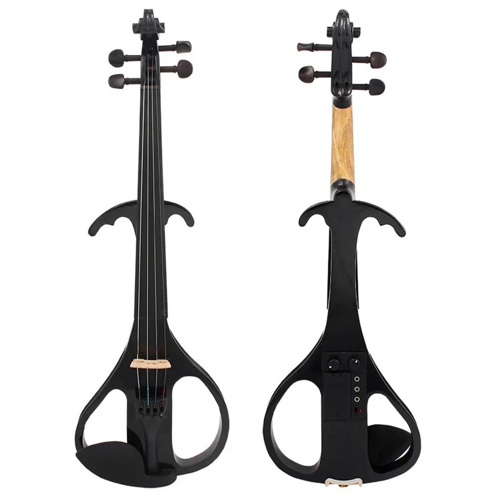 Violino Set Violino Elettrico Professionale 4/4 Violino Strumento A Corde Violino Nero Con Custodia Per Accessori Cavo Per Cuffie
