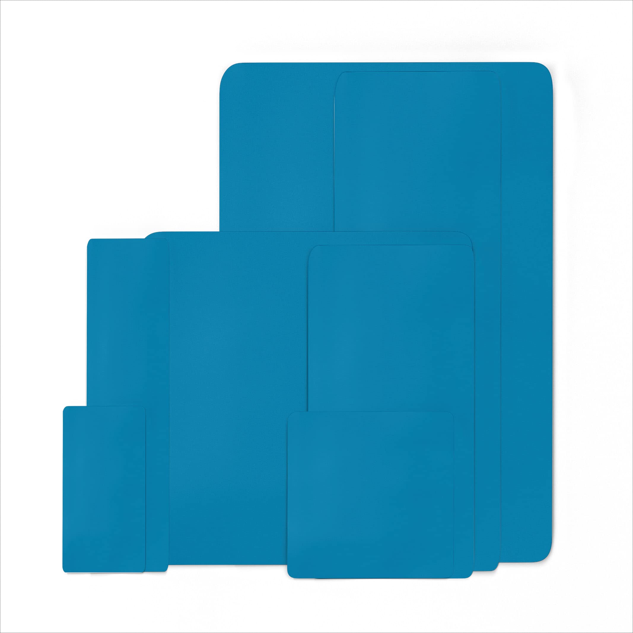 Generisch Planen-Reparatur-Set 31-teilig – Wasserdichte Reparatur-Pflaster in verschiedenen Größen selbstklebend für LKW-Plane, PVC-Plane, Markise, Zelt (RAL 5012 hellblau)