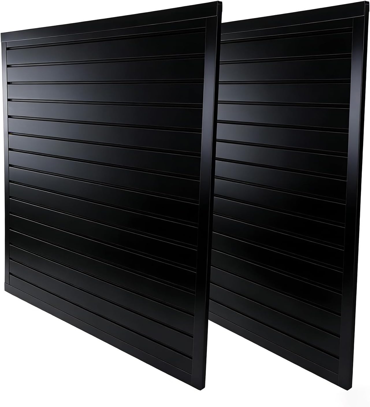 Generic 2 Pack Garage Slat Wall Storage Systems 4 X 8ft PVC Slat Wall Panels High Load Capacity for Woodworking Workshop Craft Room Organization