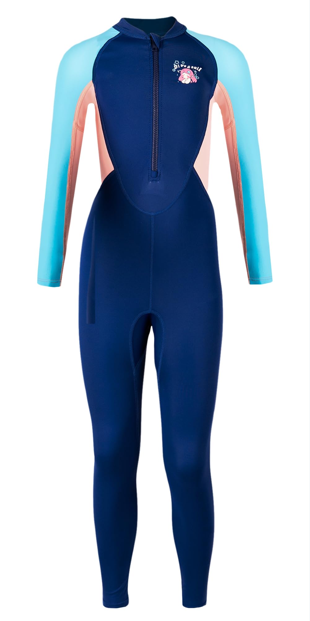 SEAUR Schwimmanzug Kinder Mädchen Einteiler Lang UPF 50+ UV Schutz Bademode Langarm Badeanzug Ganzkörper Badebekleidung - S-XXL=(EU 104-146)