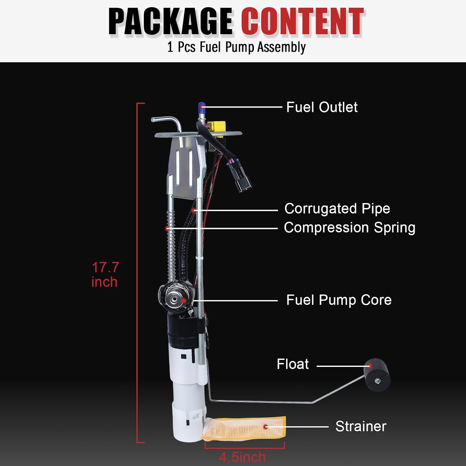 2520674 Fuel Pump Assembly Fits for 2006-2013 Polaris Ranger 500,Compatible with 2006-2013 Polaris Ranger 700 Utility Vehicles