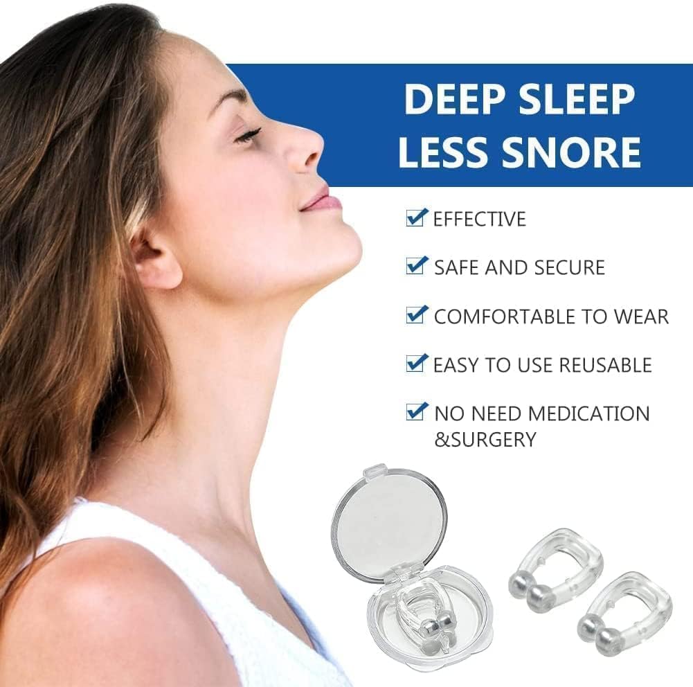 KSSKSS Small Anti Snoring Nose Clip for Men & Women | Magnetic Nose Strips for Breathing | Snoring Stopper for Men | Snoring Stopper for Women Nose | Anti Snoring WonderAdjustable Devices Power Pro for Peaceful Sleep 2