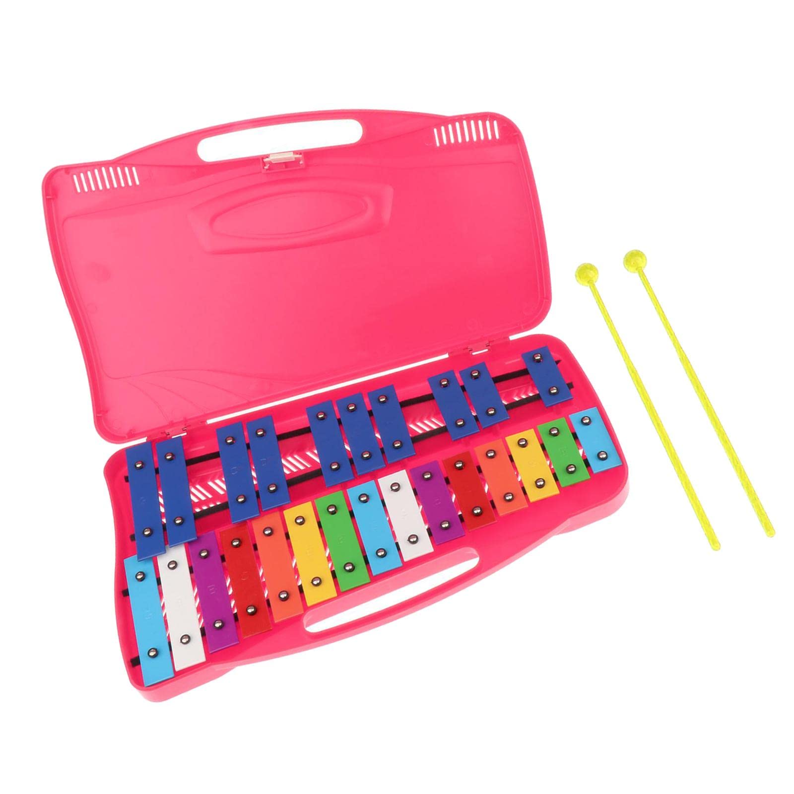 Xilofono a 25 Note per Bambini, Strumento Musicale con Custodia E Due Bacchette, Glockenspiel Perfettamente per Adulti, Principianti, Regali, Rosa