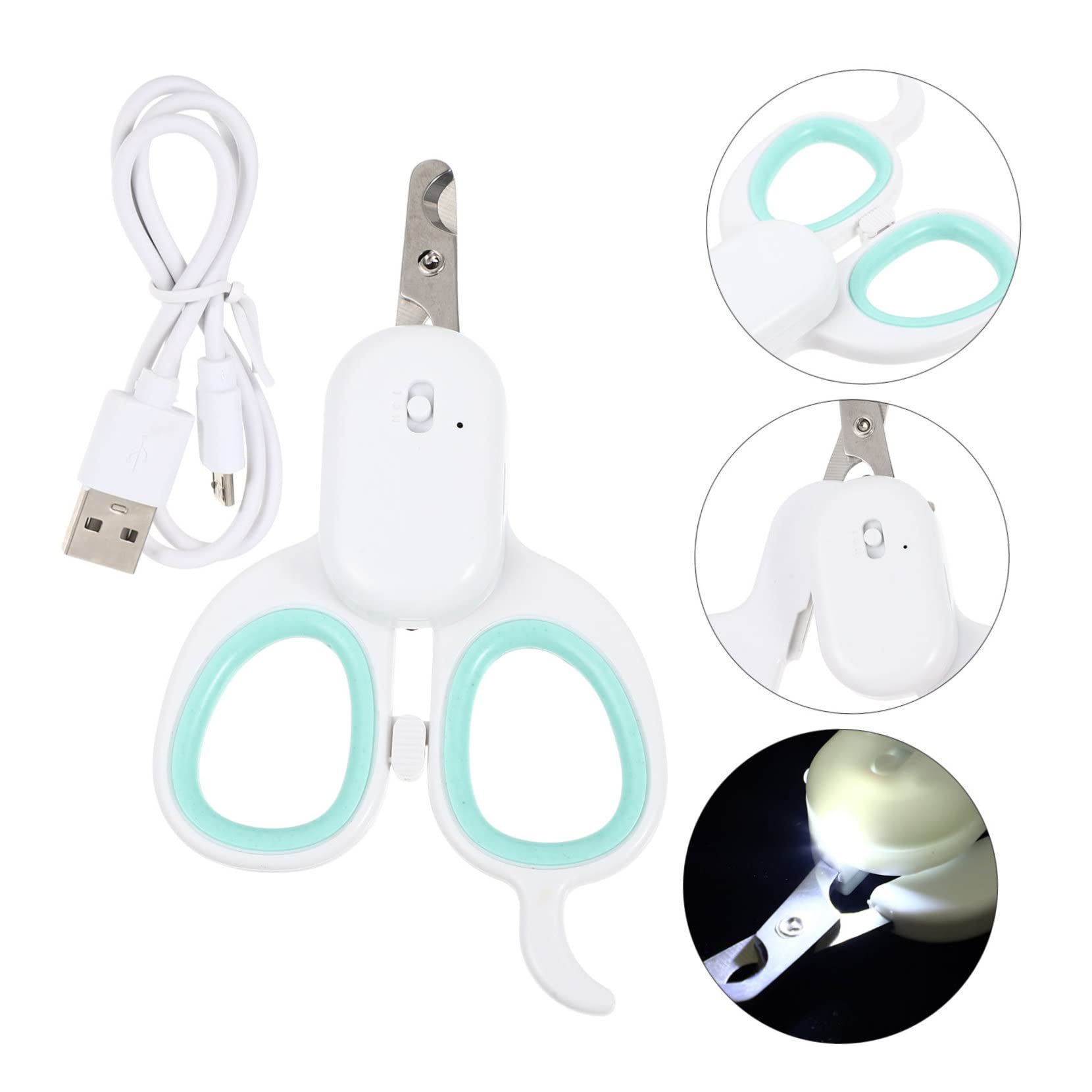 minkissy 2pezzi Tagliaunghie per Domestici con LED Strumento per La Unghie Design e Resistente Facile Usare