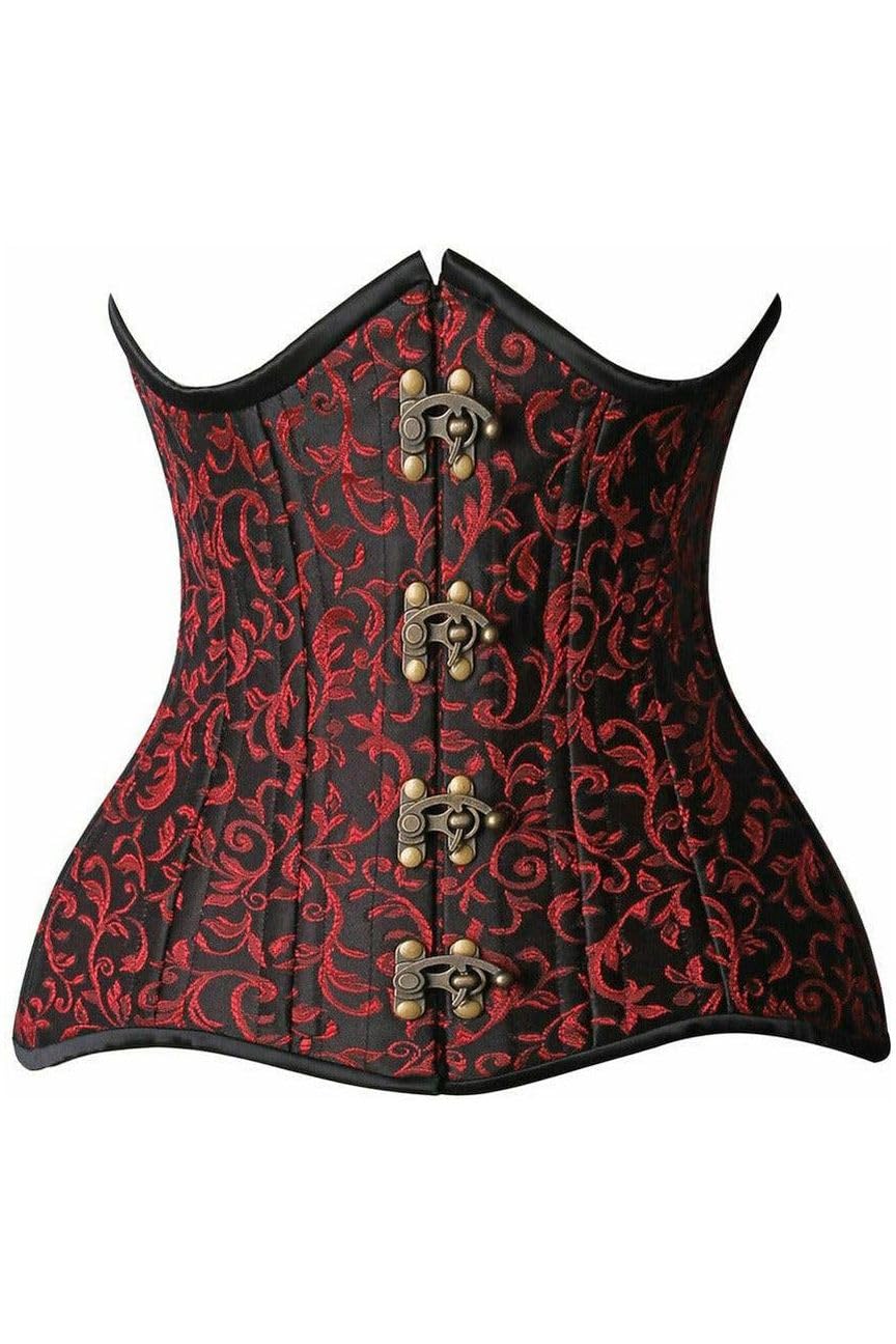 Daisy corsets womens Curvy Brocade Double Steel Boned Under Bust Corset Waist Cincher