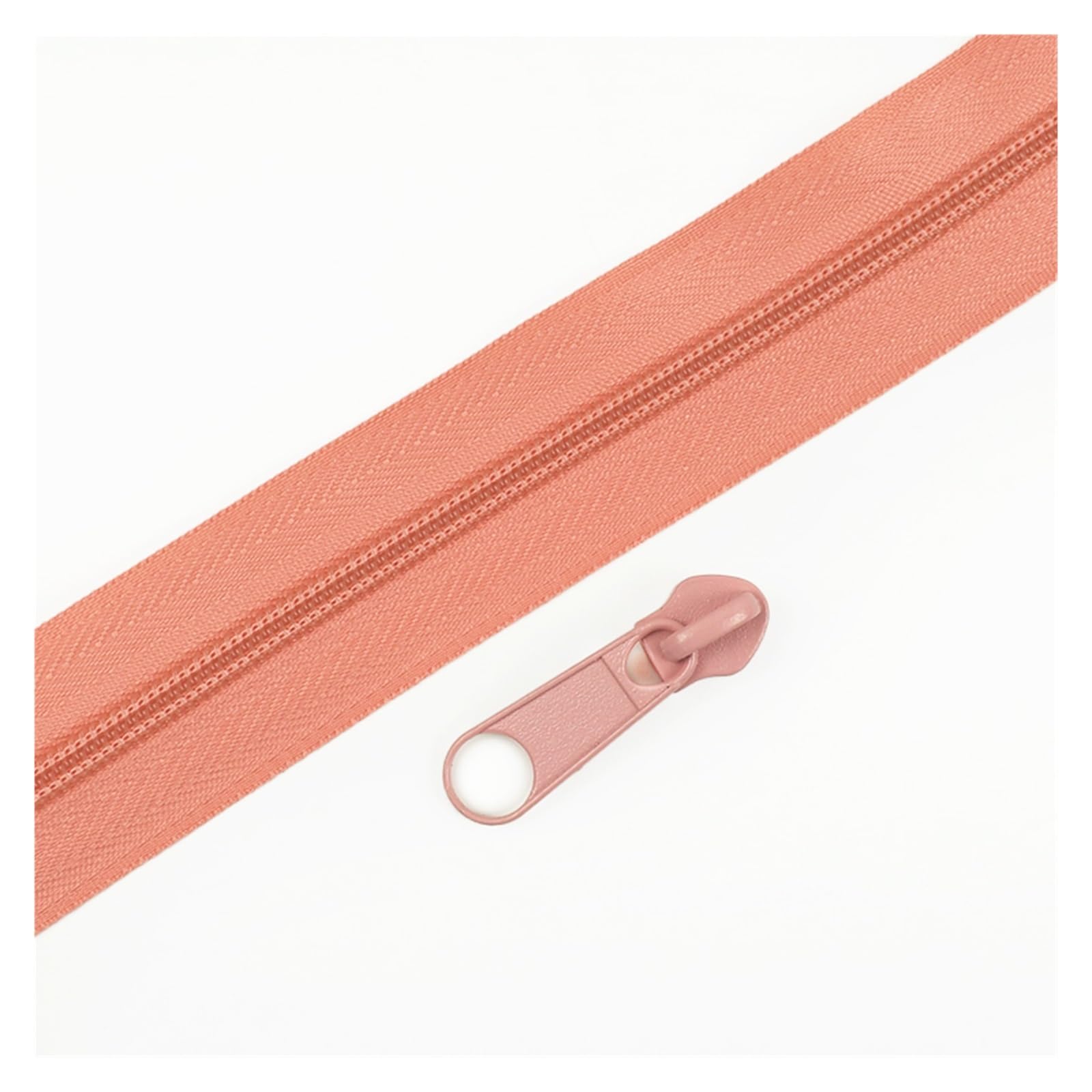 2/5/10M 3# 5# Sewing Zippers at the Meter with Slider Rainbow Nylon Zipper Tape Zips Garment Decorative Zip Repair Kits(Watermelonred,2MZips 2PcsSliders)