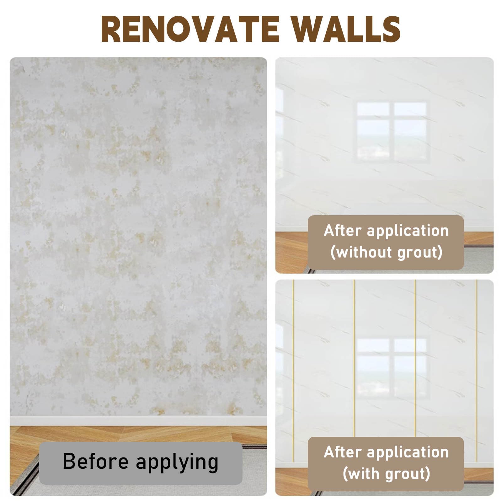 Revetement Mural Adhesif Salon Parement Mural Interieur Moderne Papier Peint Adhesif Mural Cuisine/Chambre/Salle De Bain(1,40cm x 10m)