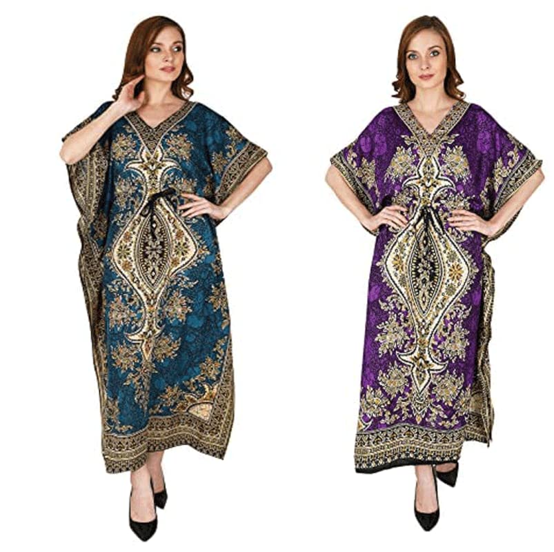 ukal Women's Polyester Floral Maxi Maternity Nighty (Pack of 2)-picture-27
